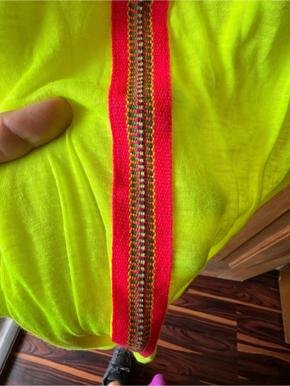 Pitusa Neon Lime Cover-Up with Pink Trim